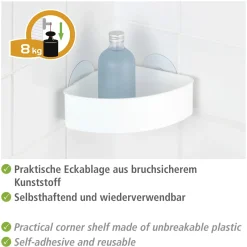 Static-Loc Eckablage Osimo weiß*Wenko Best