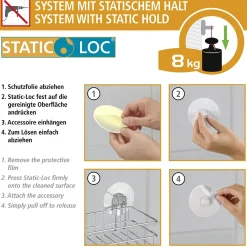 Static-Loc Eckablage Osimo weiß*Wenko Best