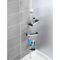 Wenko Teleskop Dusch-Regal Line mit 3 Ablagen