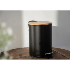 Wenko Treteimer Tortona schwarz Easy-Close Absenkautomtik