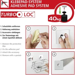 Wenko Turbo-Loc Haartrocknerhalter Quadro