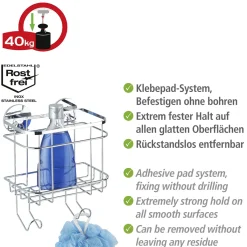 Turbo-Loc Wandkorb mit Haken*Wenko Best