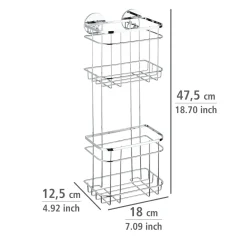 Wenko Turbo-Loc Wandregal 2 Etagen