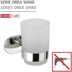 Wenko Turbo-Loc Zahnputzbecherhalter Uno Orea Shine