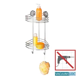 Wenko Vacuum-Loc Eckregal 2 Etagen