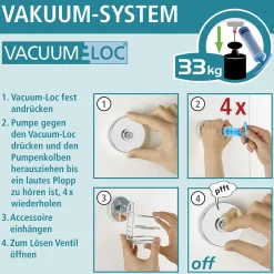 Wenko Vacuum-Loc Eckregal 2 Etagen
