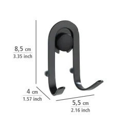 Wenko Wandhaken Classic Plus schwarz 2er Set