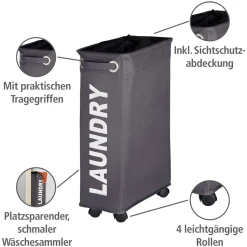 Wenko Wäschesammler Corno grau 43 l