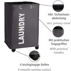 Wäschesammler Quadro grau 79 l*Wenko Online