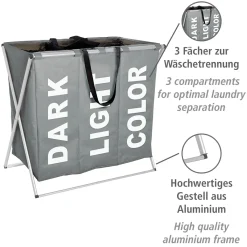 Wäschesammler Trio grau 130 l*Wenko Sale
