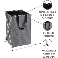 Wäschesammler Uno grau meliert 52 l^Wenko Outlet