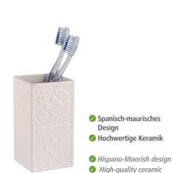 Wenko Zahnputzbecher Cordoba weiß