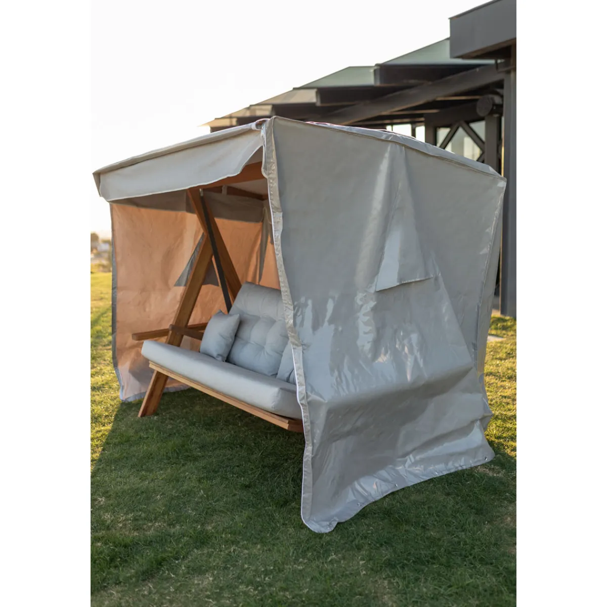 Hollywoodschaukel Abdeckung Viva 2400 144x214x197cm Grau^Westmann Online