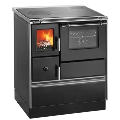 K76F-70 Küchenofen rechts schwarz, 70cm Sichtfenster, 7,6kW^Westminster Discount