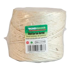 Windhager Sisal Garten-Kordel 150mx2,5 mm weiß