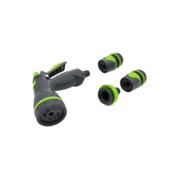 Gartenschlauch Standard grau mit grünen Streifen 1/2" 20 m mit Anschlüssen*Wingart Sale