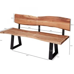 Wohnling Esszimmerbank „Gaya“ 180x83,5x60 cm