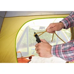 Wolfcraft Freizeitmesser mit klappbarer gezahnter Klinge