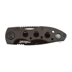 Wolfcraft Freizeitmesser mit klappbarer gezahnter Klinge