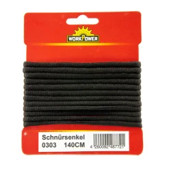 Schnürsenkel schwarz 140 cm^WorkPower New