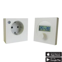 Heizkörper Zubehör Funk-Thermostat Steckdosen-Set für Infrarotheizungen Weiß^Ximax
