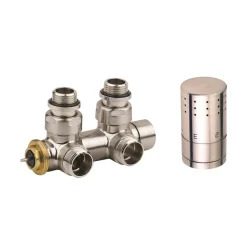 Ximax Heizkörper Zubehör Mittenanschlussgarnitur Typ SX Durchgangs-Ausführung 15 mm Edelstahl