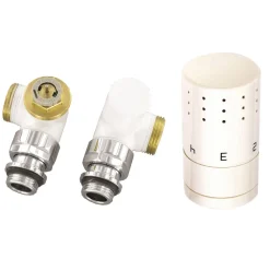 Ximax Heizkörper Zubehör Thermostatset Winkelform Typ SX Winkeleck 15 mm Weiß