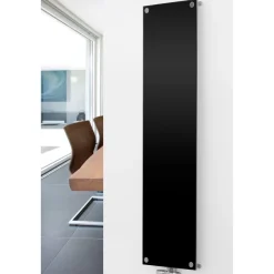 Raumheizkörper P1/G Duplex 1800 x 595 mm 1345 Watt Mittenanschluss Glas Schwarz*Ximax Best