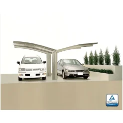 Ximax Carport Alu Portoforte 80 Y-Ausführung Edelstahl-Look