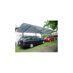Ximax Carport Alu Portoforte 110 Tandem Edelstahl-Look