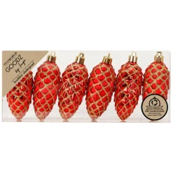 Zapfenset 9cm Red^ Hot