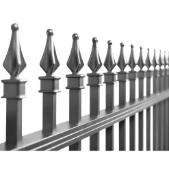 Zaunfeld Chaussee mattschwarz 200 x 100 cm