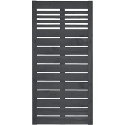 Zaunserie Aalborg Grundelement 90 x 180 cm Fichte anthrazit lasiert