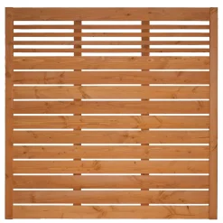 Zaunserie Aalborg Grundelement 180 x 180 cm Douglasie kirschbaumfarben lasiert