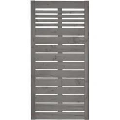 Zaunserie Aalborg Grundelement 90 x 180 cm Fichte basaltgrau lasiert* New