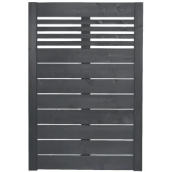 Zaunserie Aalborg Stufenelement 90 x 141 cm Fichte anthrazit lasiert^ Hot