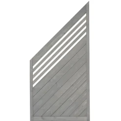 Zaunserie Malmö Abschluss links 90 x 180/90 cm Fichte basaltgrau lasiert* Clearance