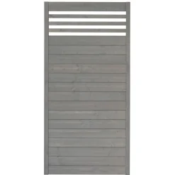 Zaunserie Malmö Grundelement 90 x 180 cm Fichte basaltgrau lasiert