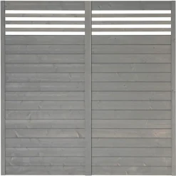 Zaunserie Malmö Grundelement 180 x 180 cm Fichte basaltgrau lasiert