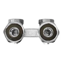 Zweirohr Hahnblock 1/2"x3/4" Eck